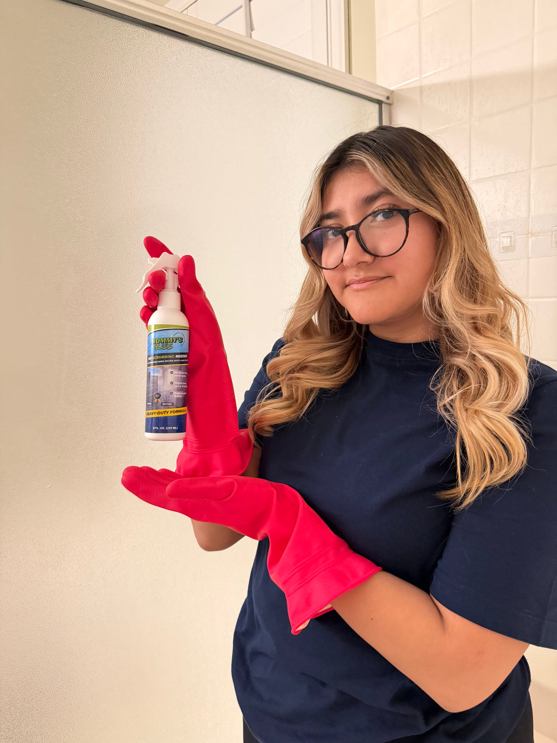 Mommy’s Glass 2-in-1 Heavy-Duty Hard Water Spot Remover & Repellent for Shower Glass