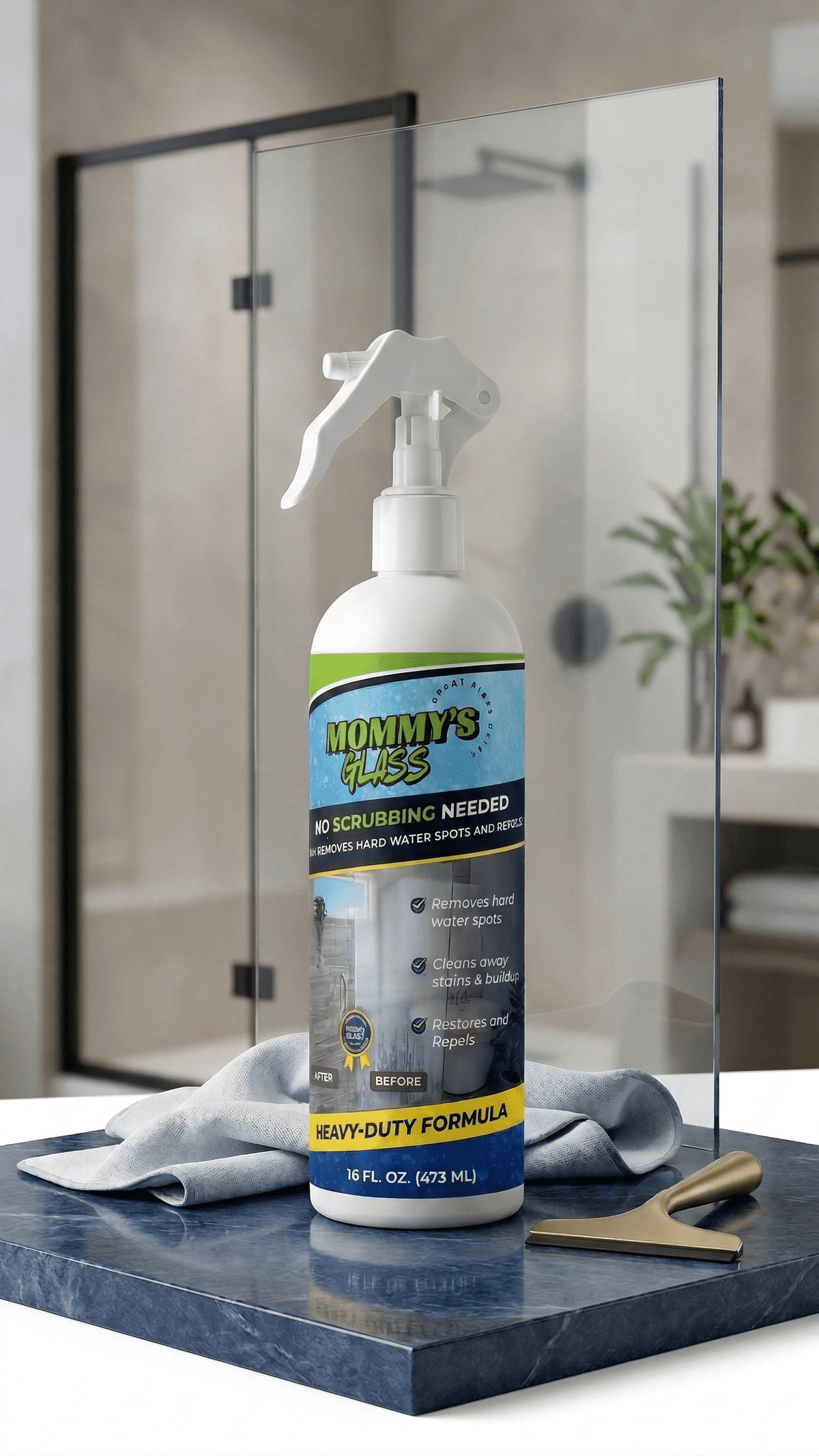 Official Mommy’s Glass 16-ounce hard water spot remover bottle